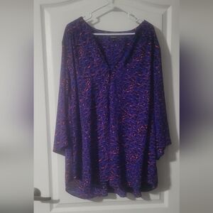 Torrid Blue 3/4 Sleeve Top